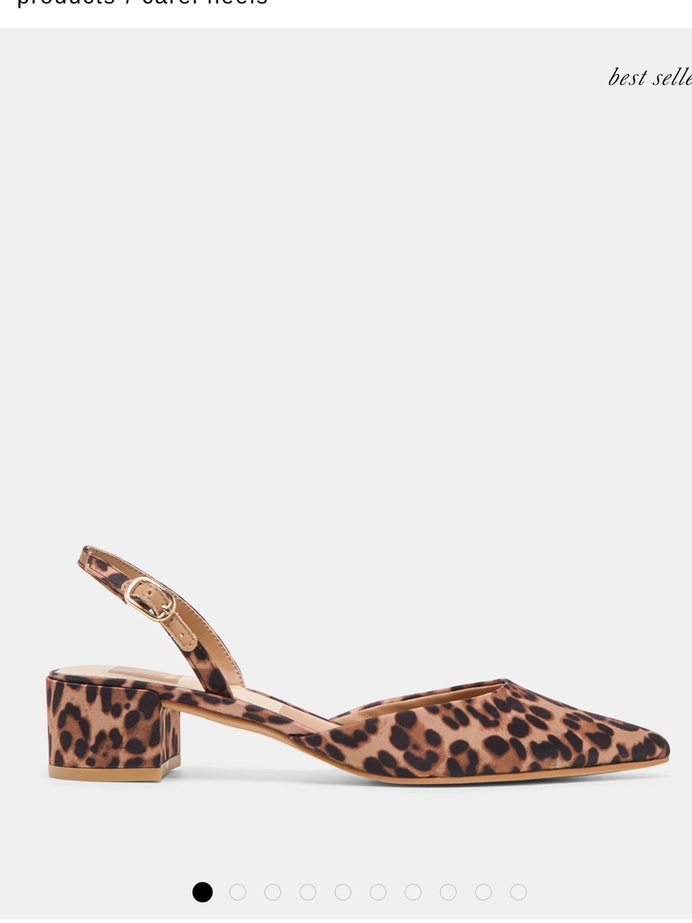 Dolce Vita Carel Leopard Print Slingback Block Heel size 9